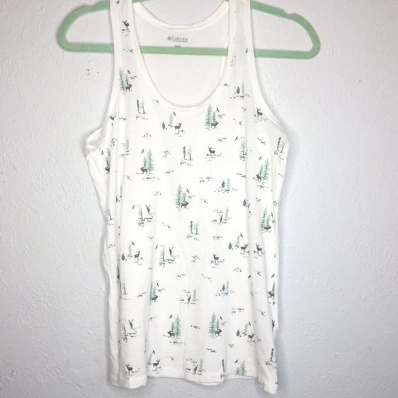 Columbia Tops - Columbia women's M racer back tee in white.